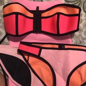bathing suit (small top, medium bottoms)